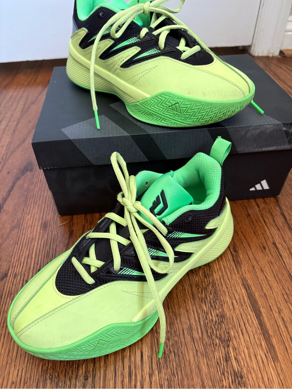 Adidas neon green sneakers